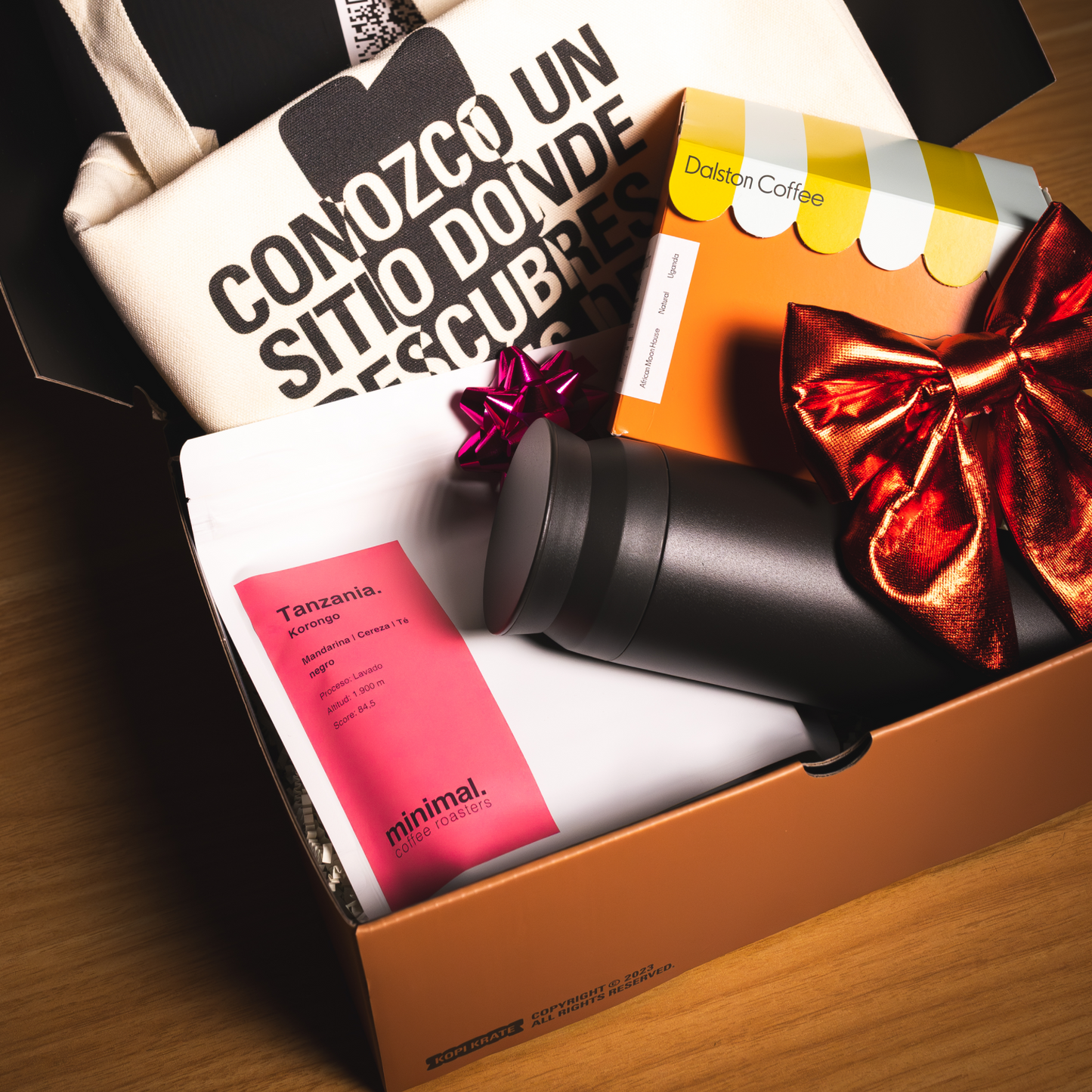 PACK REGALO - DAILY BOOST: 2 cafés + tote bag + termo