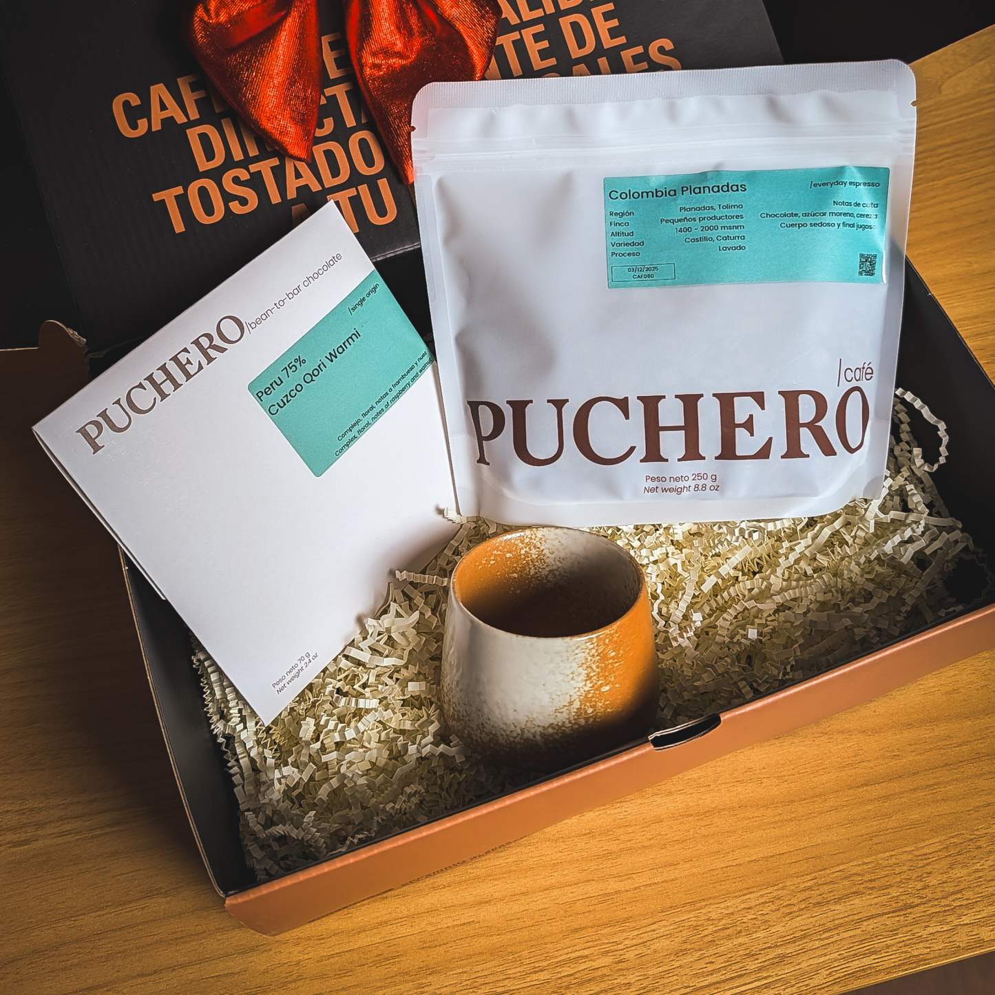 PACK REGALO - GOOD MOOD: 1 café + taza + chocolate